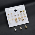 Four Twelve-Pair Mixed Shape Stud Earring Card Sets view 3