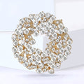 Alloy Rhinestone Wreath Brooch Pin For Women's Suits And Coats view 4