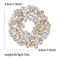 Alloy Rhinestone Wreath Brooch Pin For Women's Suits And Coats view 5