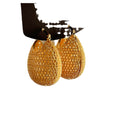European American Retro Copper Woven Hollow Geometric Round Clip On Earrings With Elegant High End Style view 5