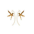 Chic Alloy Iris Flower Drop Earrings Elegant Light Luxury Floral Dangle Earrings for Women view 5