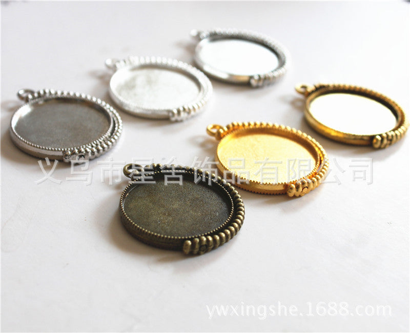 20mm Rotating Pendant Tray Cabochon Bezel Setting