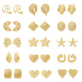 Vintage Stainless Steel Heart Flower Wrinkle Bow Stud Earrings For Women Light Luxury Jewelry view 1