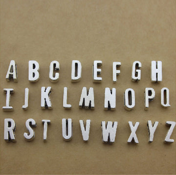Metallic Bead and Letter Metal Beads with 2 Listed Options