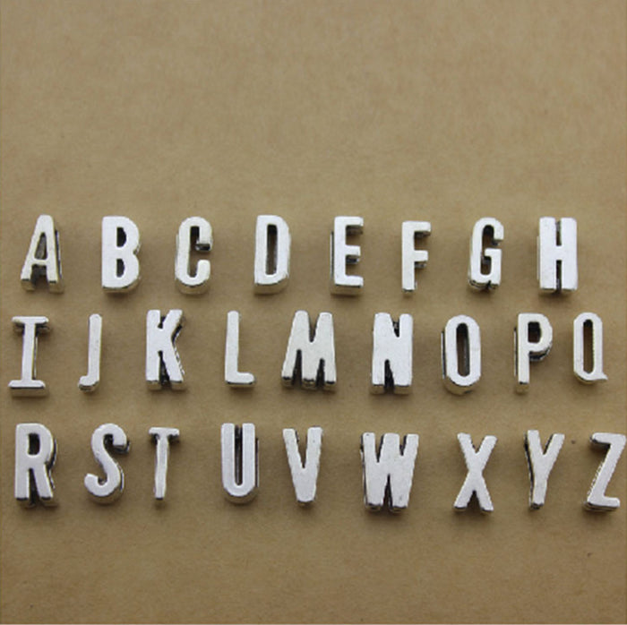 Metallic Bead and Letter Metal Beads with 2 Listed Options