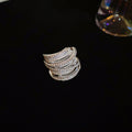 Copper Zircon Wrap Geometric Ring Style Bracelet For Women Korean Minimalist Light Luxury Jewelry view 2
