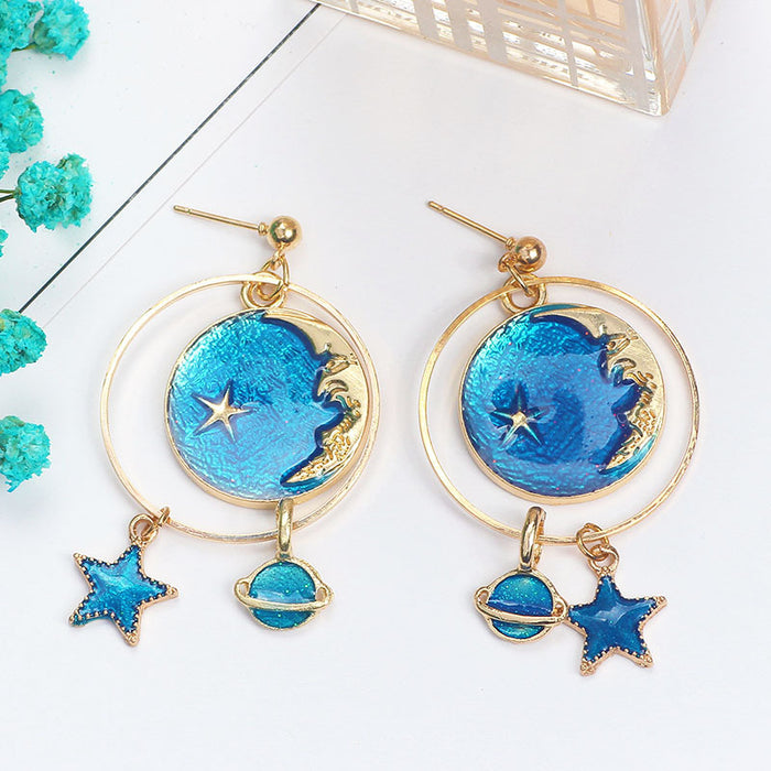 Ten Galaxy Star Moon and Planet Mixed Fit Earrings