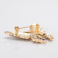 Blue Gold Tone Butterfly Crystal Enamel Metal Brooch Pin 4.6 x 5.3 cm view 3