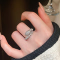 Zircon Snake Open Ring With Elegant Design For Women view 4