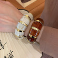 Gradient Acrylic Elastic Rope Bangle Vintage Light Luxury Fashion Bracelet For Women view 4