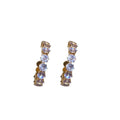 Korean Chic Rhinestone Silver Needle Round Geometric Hoop Earrings for Elegant Daily Wear view 5