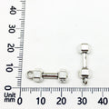 Antique Silver Zinc Alloy Dumbbell Barbell Sport Charm Pendants for DIY Fitness Jewelry