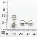 Antique Silver Dumbbell and Barbell Metal Charms with 38 Listed Options view 12