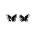 Copper Zircon Butterfly Bow Pearl Geometric Stud Earrings For Women Light Luxury Style view 5