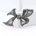 Alloy Rhinestone Bow Brooch Pin For Elegant Women Clothing view 4
