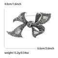 Alloy Rhinestone Bow Brooch Pin For Elegant Women Clothing view 6