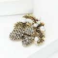 Alloy Rhinestone Pine Cone Brooch Pin For Women's Coats view 3