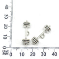 Antique Silver Dumbbell and Barbell Metal Charms with 38 Listed Options view 11