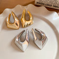 Gold Plated Alloy Irregular Geometric Quadrilateral Stud Earrings With Silver Posts Light Luxury Style view 1