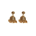 Vintage Zinc Alloy Bell Tassel Drop Earrings With Silver Needle And Carved Polka Dot Design view 5