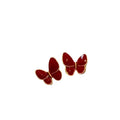 Light Luxury Alloy Red Enamel Butterfly Stud Earrings For Women New Year Elegant Jewelry view 5