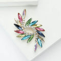 Alloy Rhinestone Colorful Swirl Brooch Pin For Women Clothing view 4