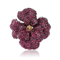 Alloy Rhinestone Peony Flower Brooch Pin For Elegant Women's Apparel view 1