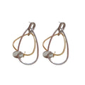 Minimalist Metal Geometric Teardrop Triangle Stud Earrings With Silver Needle For Women view 5