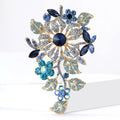 Alloy Crystal Glass Brooch For Elegant Women Clothing Decoration view 4