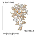 Alloy Crystal Glass Brooch For Elegant Women Clothing Decoration view 6