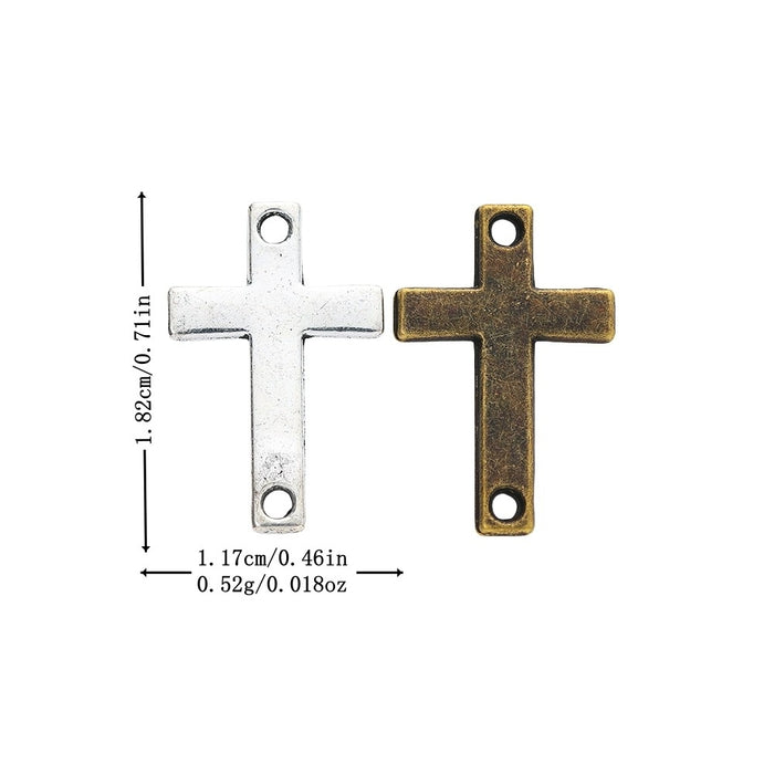Zinc Alloy Cross Charm Pendant No.291864 for DIY Necklace Bracelet Jewelry Making
