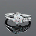 Opalescent Floral Split-Band Ring In Three Color Options view 6