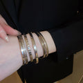 Light Luxury Metal Round Bangle Minimalist European American Fashion Bracelet view 3