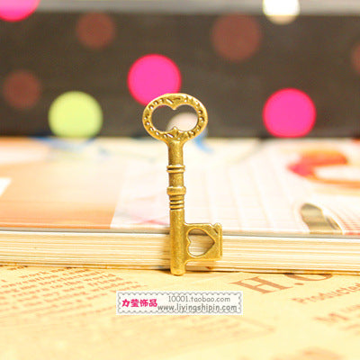 34x10mm Vintage Heart Alloy Keychain Charm