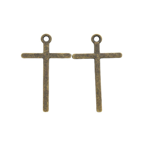 DIY Jewelry Accessories Vintage Alloy Cross Pendant Charm For Bracelet Necklace Making