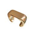 Statement Acrylic Wave Open Oval Bangle, Minimalist Luxury Fashion Bracelet view 5