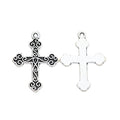 Zinc Alloy Cross Charm Pendant No.649449 for DIY Necklace Bracelet Jewelry Making view 2