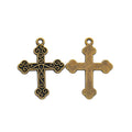Zinc Alloy Cross Charm Pendant No.649449 for DIY Necklace Bracelet Jewelry Making view 3