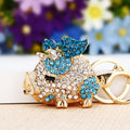 Jeweled Heart Pig and Winged Pig Keychains in Six Pictured Colors view 8