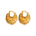 Gold Plated Metal U Shaped Ear Cuff Earrings Minimalist Round Design Light Luxury Fashion Jewelry view 5