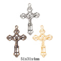 Zinc Alloy Cross Charm Pendant No.924642 for DIY Necklace Bracelet Jewelry Making view 1