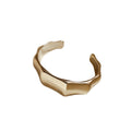Statement Oval Acrylic Open Bangle With Dragon Bone Texture Minimalist Instagram Style view 5