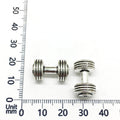 Antique Silver Dumbbell and Barbell Metal Charms with 38 Listed Options view 10