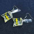 Clear Water Bag and Color Fish Novelty Hook Earrings view 5