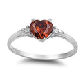 Heart-Shaped Solitaire Ring In Ten Bright Stone Colors view 6