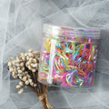 Boxed Mini Hair Elastic Bands in Pearl and Fluorescent Mixes view 1