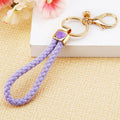 Braided Wrist Loop Keychains in Pink, Red, Blue and Violet view 9