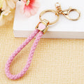 Braided Wrist Loop Keychains in Pink, Red, Blue and Violet view 6