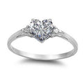 Heart-Shaped Solitaire Ring In Ten Bright Stone Colors view 2