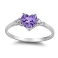 Heart-Shaped Solitaire Ring In Ten Bright Stone Colors view 1